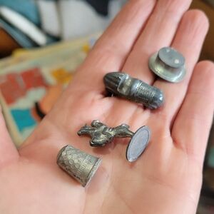 Vintage Metal Monopoly Figures